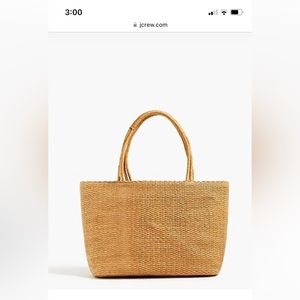 J. Crew Factory Natural Straw tote.